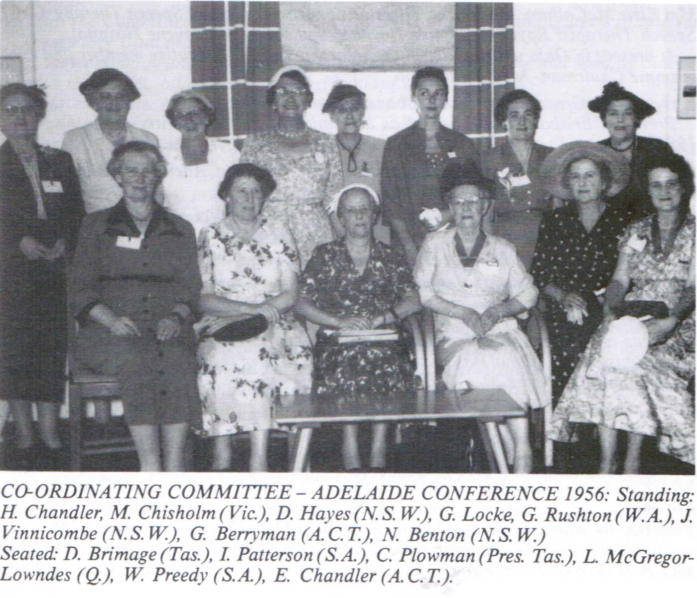 1956 coordinating committee Adelaide Conference