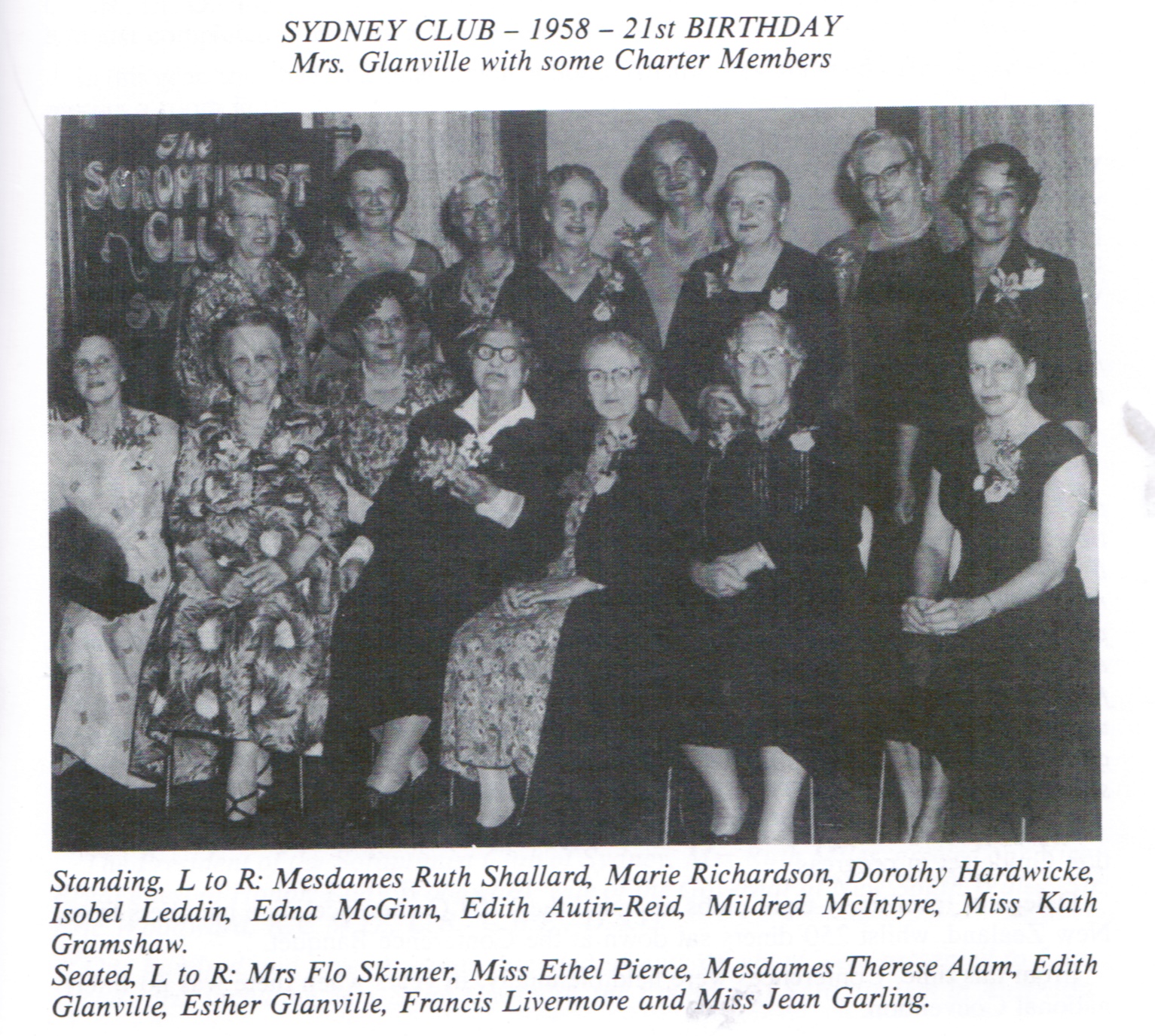 21st Birthday 1958 of SI Sydney