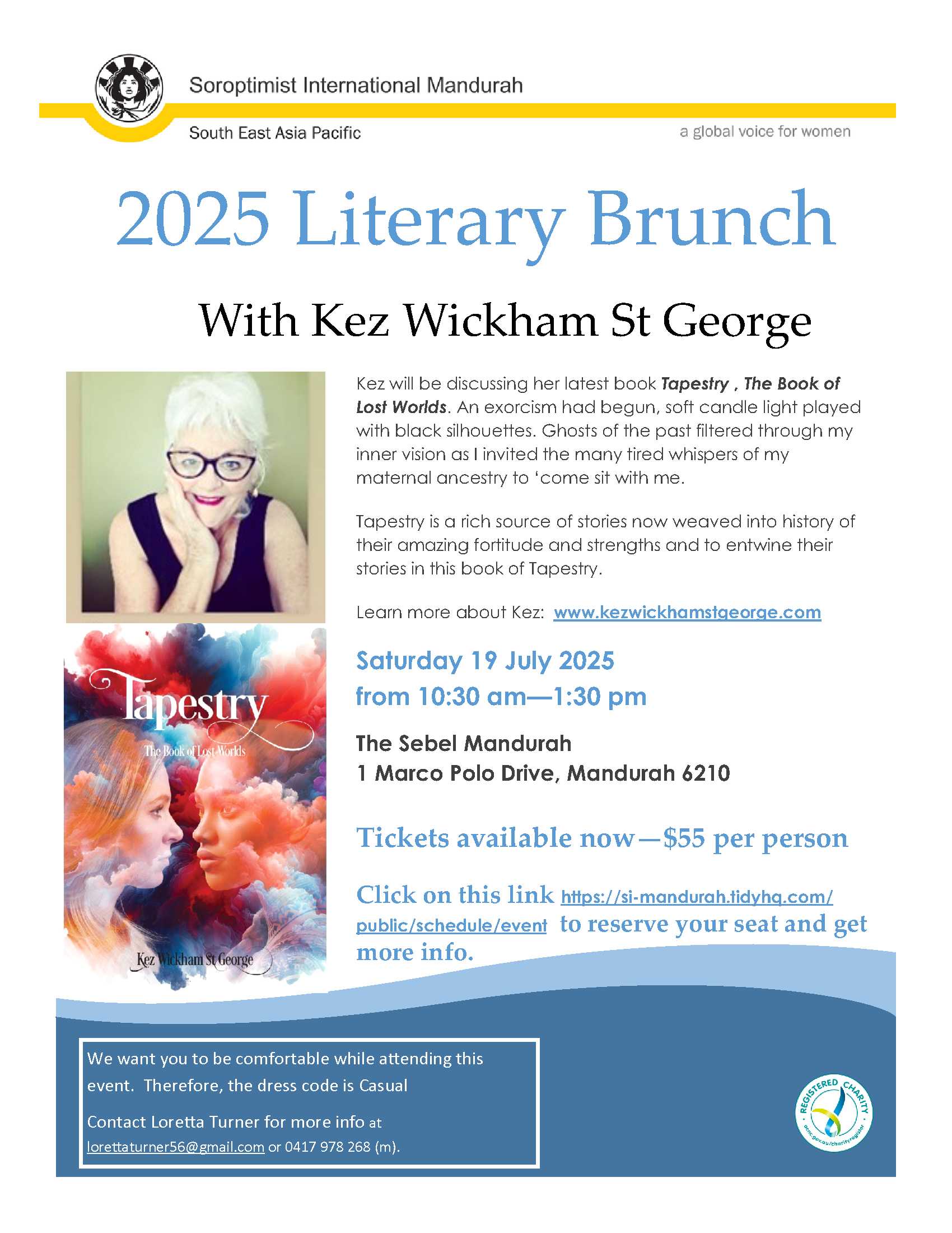 2025 Literary Brunch with Kez Wickham St George